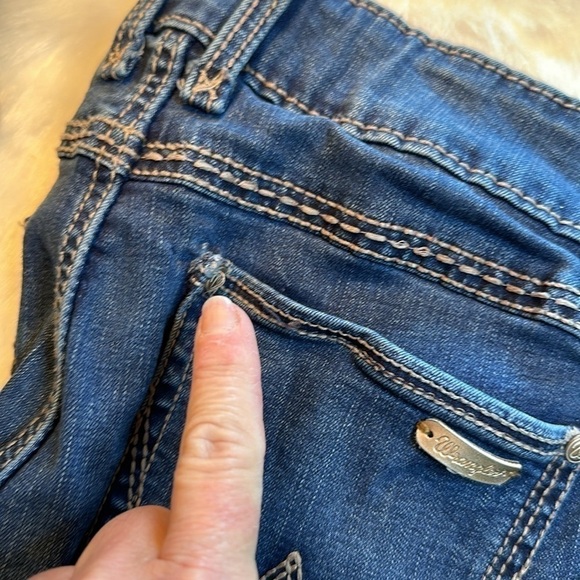 🥳HP🤩Wrangler women’s Qbaby ultimate riding jean, boot, cut, Brylee size 5/6×36 - Picture 7 of 9